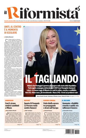 Cover of Il Riformista (Italy)