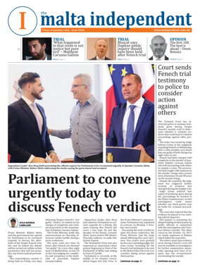 Cover of Malta Independent