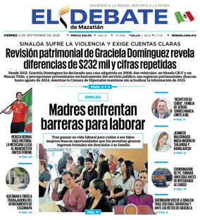 Cover of El Debate de Mazatlan