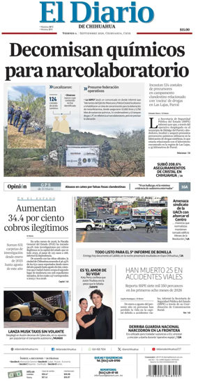 Cover of El Diario de Chihuahua