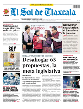 Cover of El Sol de Tlaxcala