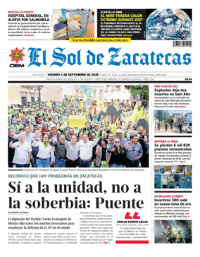 Cover of El Sol de Zacatecas