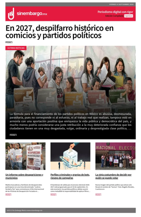 Cover of Sin Embargo Opinion
