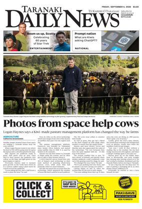 Cover of Taranaki Daily News