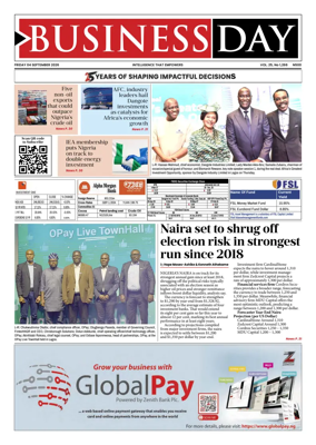 Cover of Business Day (Nigeria)