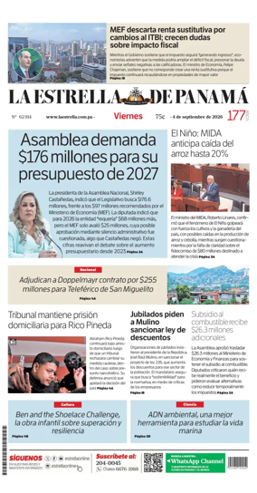 Cover of La Estrella de Panama