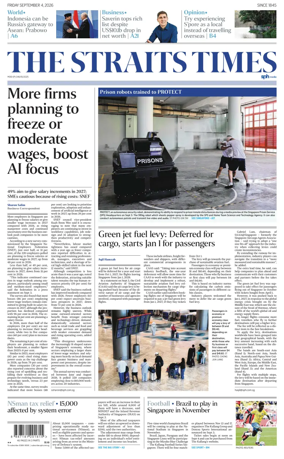 Cover of The Straits Times