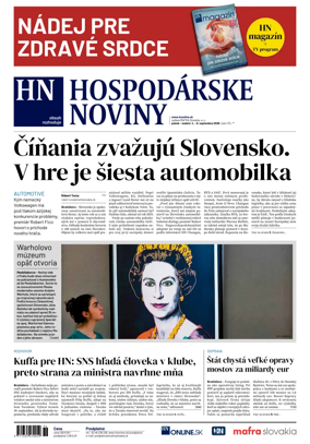 Cover of Hospodarske noviny