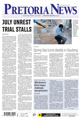 Cover of Pretoria News