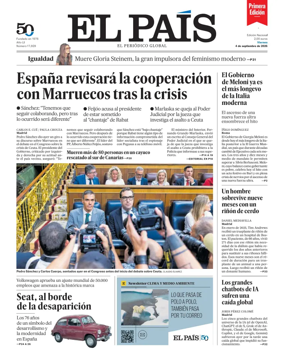 Cover of EL PAIS primera edicion