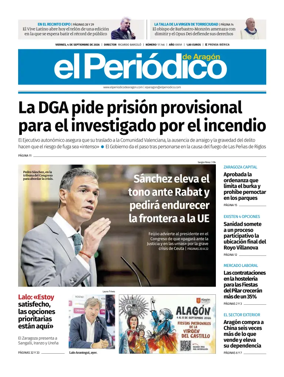 Cover of El Periodico Aragon