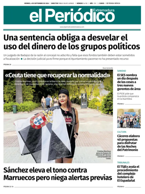Cover of El Periodico Extremadura