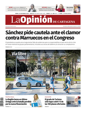 Cover of La Opinion de Murcia (Cartagena)