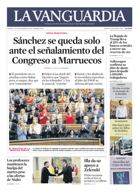 Cover of La Vanguardia