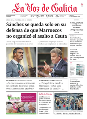 Cover of La Voz de Galicia (A Coruna)