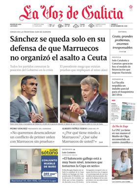 Cover of La Voz de Galicia (Lugo)
