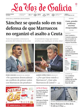 Cover of La Voz de Galicia (Ourense)