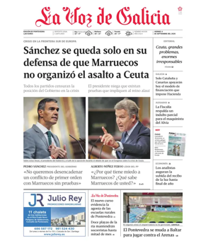 Cover of La Voz de Galicia (Pontevedra)