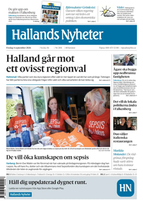 Cover of Hallands Nyheter