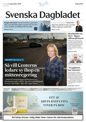 Cover of Svenska Dagbladet