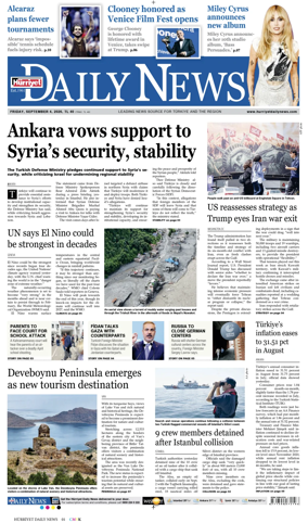 Cover of Hurriyet Daily News & Economic Review