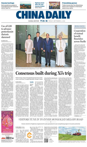 Cover of China Daily Global Edition (Europe)