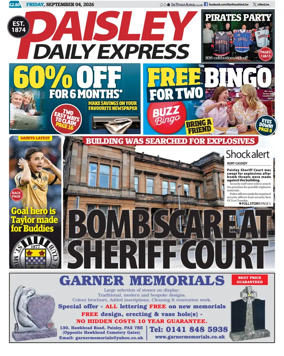 Cover of Paisley Daily Express