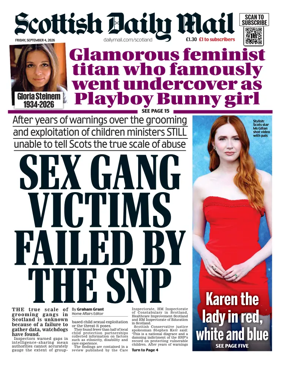 Cover of Scottish Daily Mail