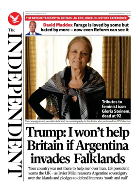 Cover of The Independent