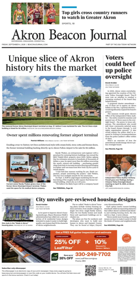 Cover of Akron Beacon Journal