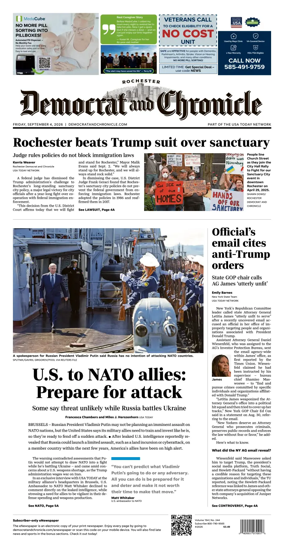 Cover of Democrat and Chronicle