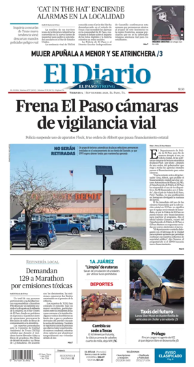 Cover of El Diario de El Paso
