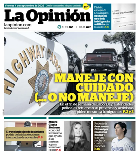 Cover of La Opinion