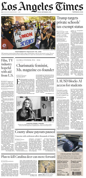 Cover of Los Angeles Times
