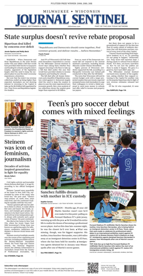 Cover of Milwaukee Journal Sentinel