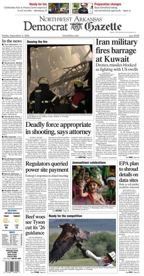 Cover of Northwest Arkansas Democrat-Gazette