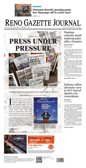 Cover of Reno Gazette Journal