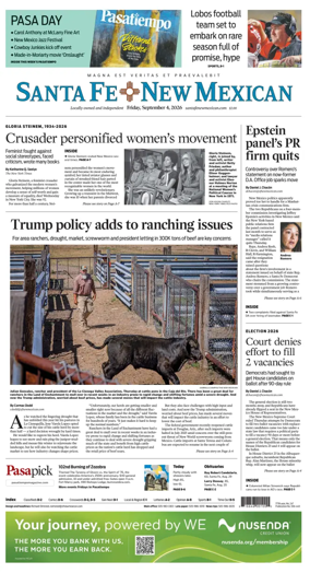 Cover of Santa Fe New Mexican