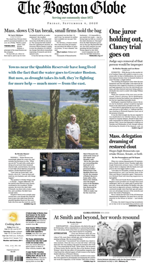 Cover of The Boston Globe