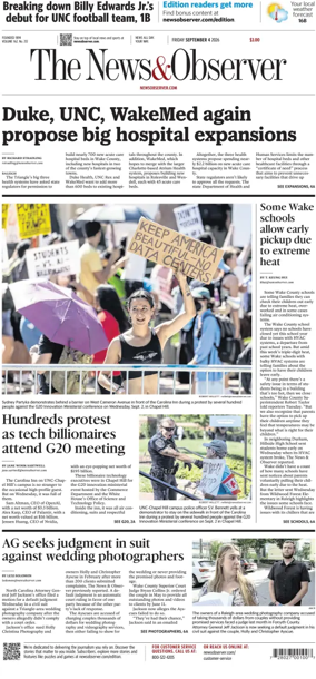 Cover of The News & Observer