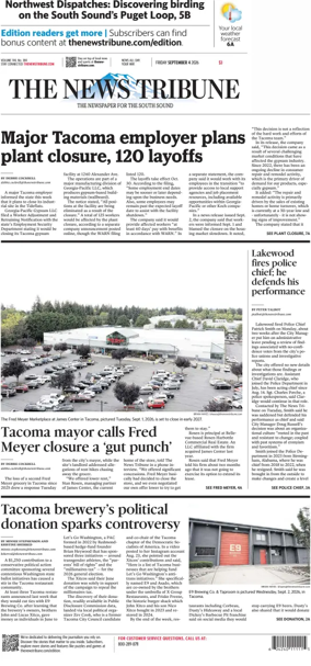 Cover of The News Tribune