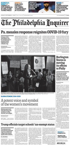 Cover of The Philadelphia Inquirer