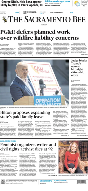 Cover of The Sacramento Bee