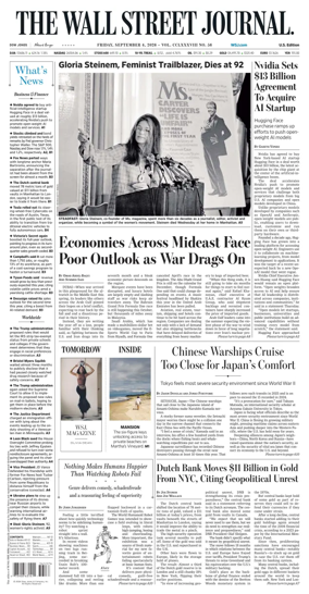 Cover of The Wall Street Journal