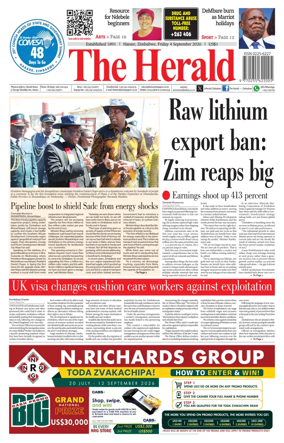 Cover of The Herald (Zimbabwe)