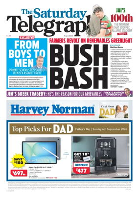 Cover of The Daily Telegraph (Sydney)