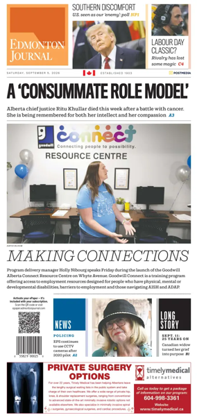 Cover of Edmonton Journal