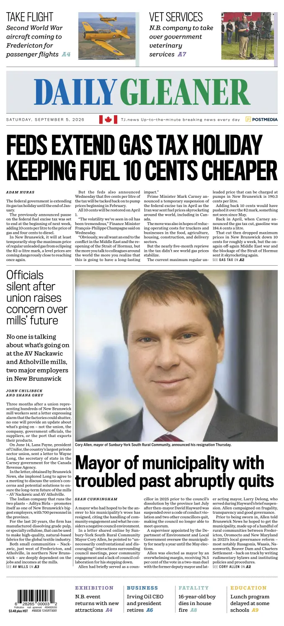 Cover of The Daily Gleaner