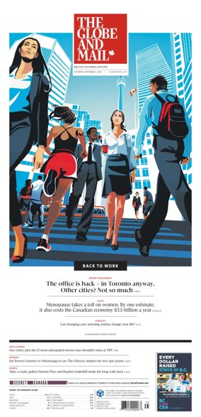 Cover of The Globe and Mail (BC Edition)