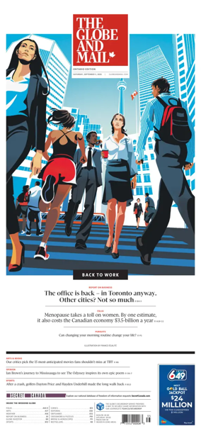 Cover of The Globe and Mail (Ontario Edition)